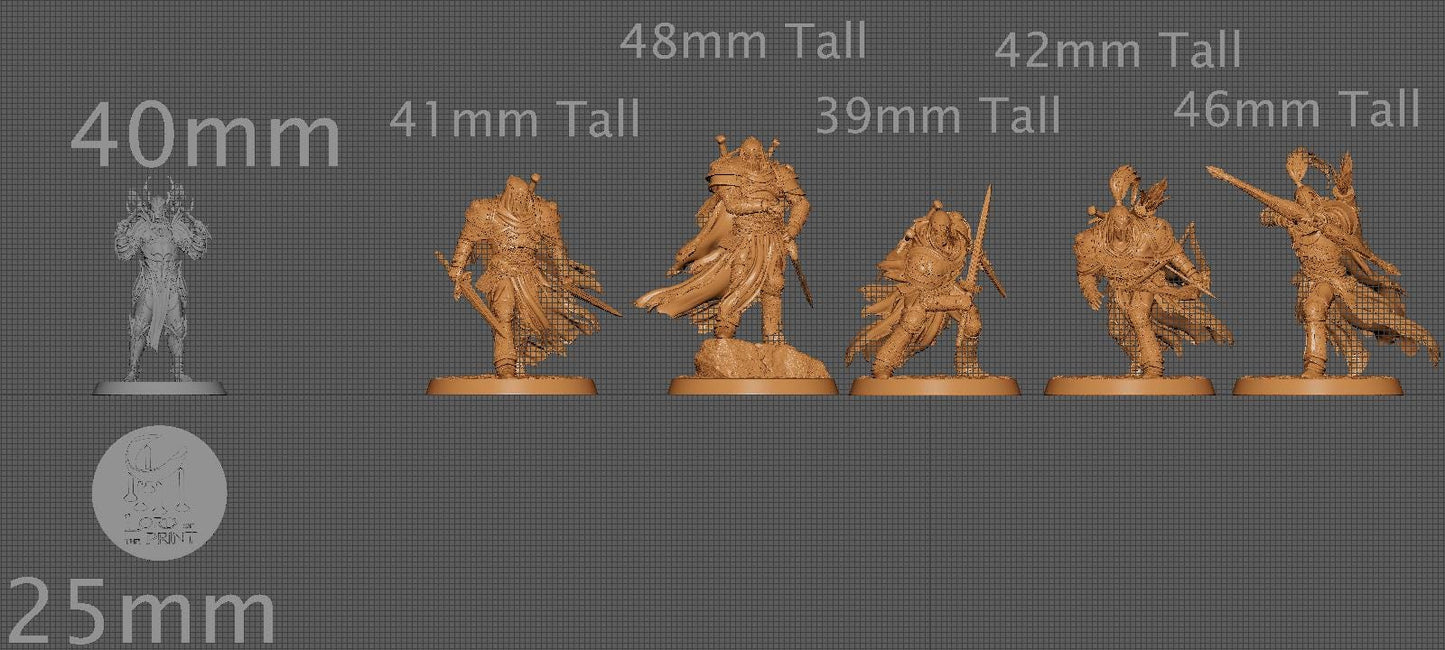 Silent Sentinals, Pack 1, Rescale Miniatures | Dungeons and Dragons | Pathfinder | Table Top RPG | 3D Printed Model