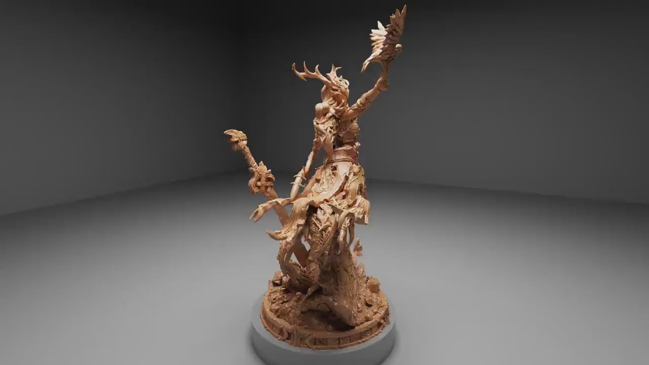 Lady of the Grove, Witchsong Miniatures | Dungeons and Dragons | Pathfinder | Table Top RPG | 3D Printed Model