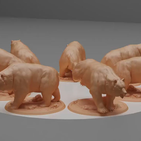 Wild Bears, Lord of the Print | Dungeons and Dragons | Pathfinder | Table Top RPG | 3D Printed Model