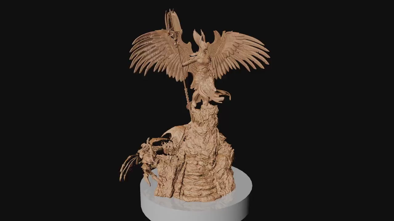 Revna Statue, Valkyrie, Ernest Nemirovsky| Dungeons and Dragons | Pathfinder | Table Top RPG | 3D Printed Model