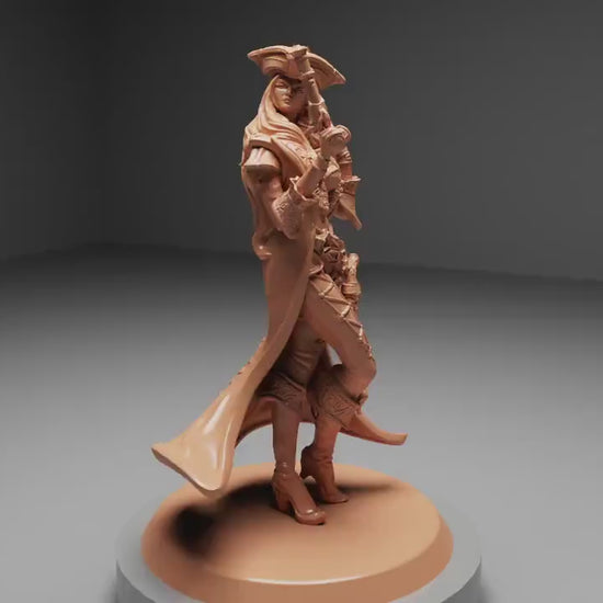 Anne the Pirate Captain | Aussie 3D Printed Miniatures and Terrain