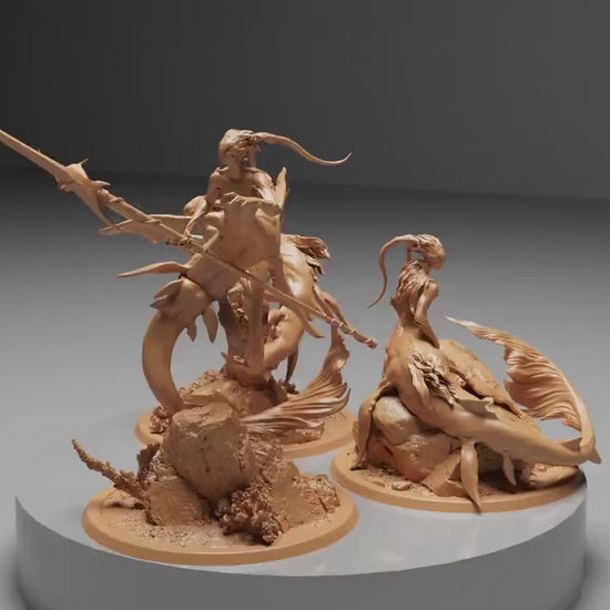 Mermaid Trio,  | Dungeons and Dragons | Pathfinder | Table Top RPG | 3D Printed Model