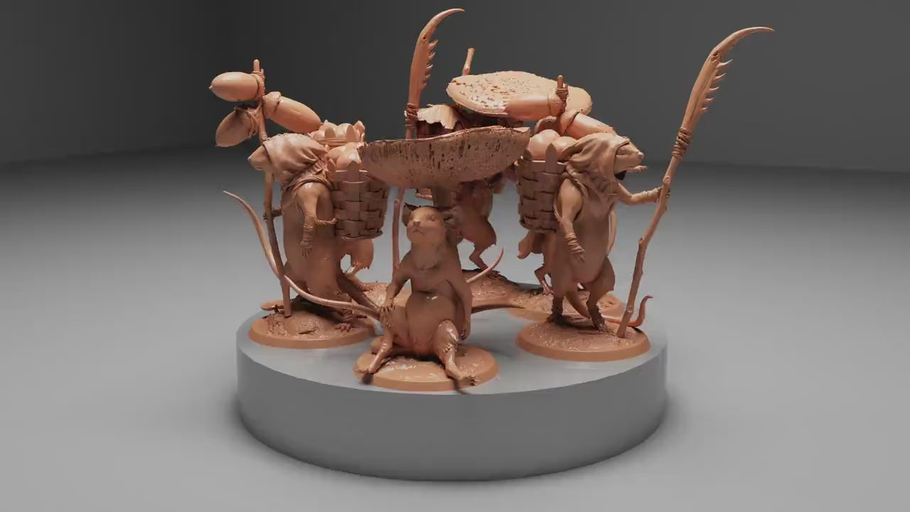 Peasant Adventurer Mice! Archduke Mousin, Lord of the Print | Dungeons and Dragons | Pathfinder | Table Top RPG | 3D Printed Model