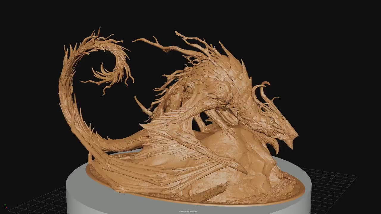 Briar Dragon, Curse of the Briar  | Dungeons and Dragons | Pathfinder | Table Top RPG | 3D Printed Model