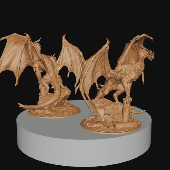 Xeldranth, Lord War Dragon, Rescale Miniatures | Dungeons and Dragons | Pathfinder | Table Top RPG | 3D Printed Model