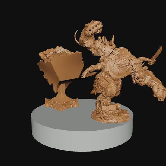 Wererat Monstrosity, Witchsong Miniatures | Dungeons and Dragons | Pathfinder | Table Top RPG | 3D Printed Model