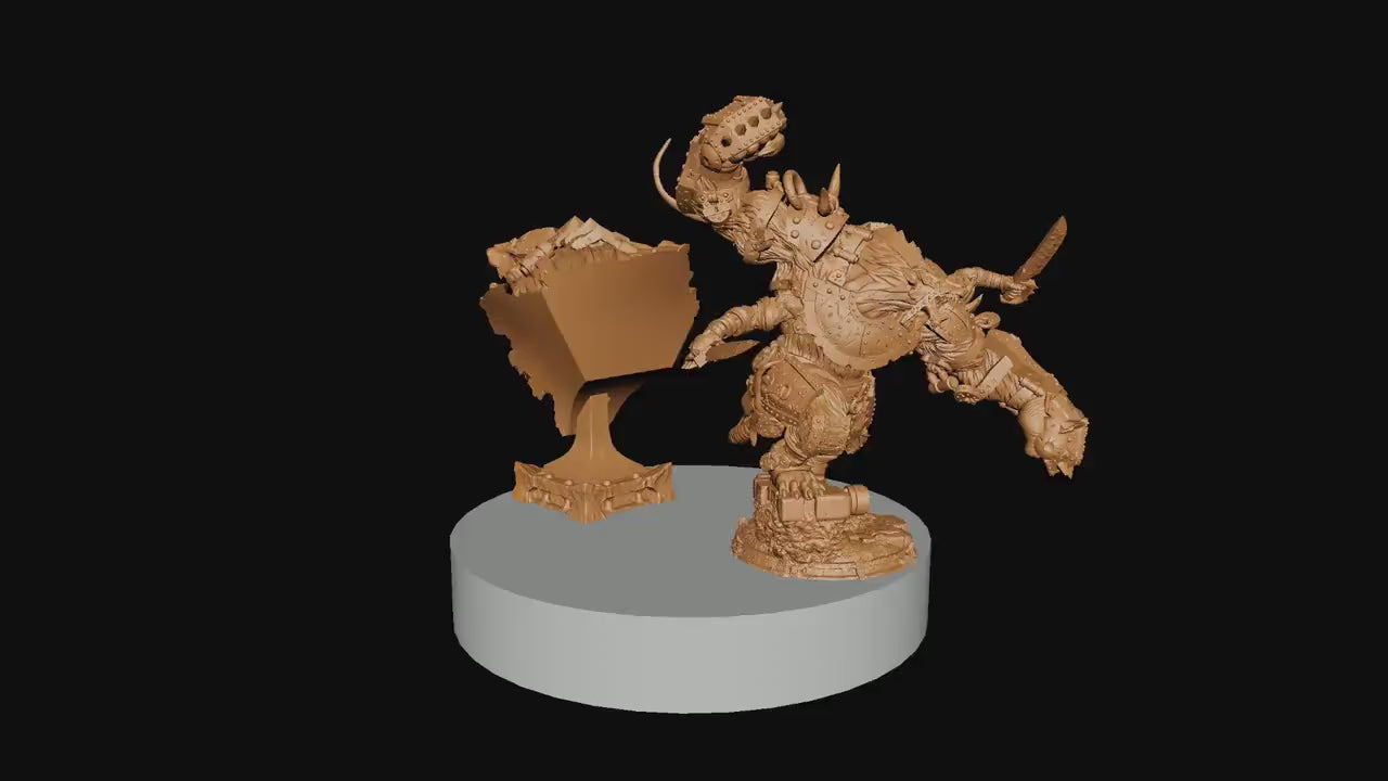 Wererat Monstrosity, Witchsong Miniatures | Dungeons and Dragons | Pathfinder | Table Top RPG | 3D Printed Model