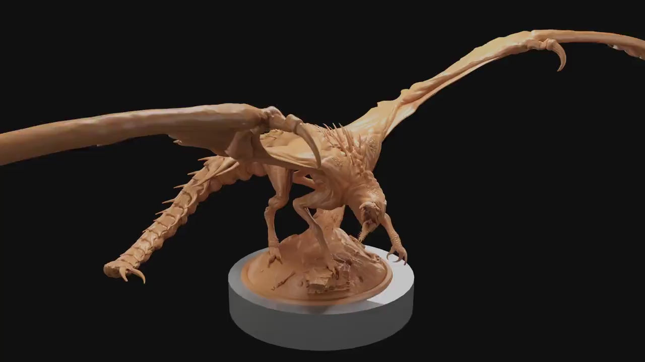 Bloodsucker Dragon, Lord of the Print | Dungeons and Dragons | Pathfinder | Table Top RPG | 3D Printed Model