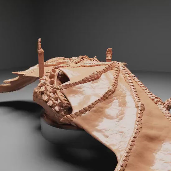 Sleeping Dragon, Gold Dragon,  | Dungeons and Dragons | Pathfinder | Table Top RPG | 3D Printed Model