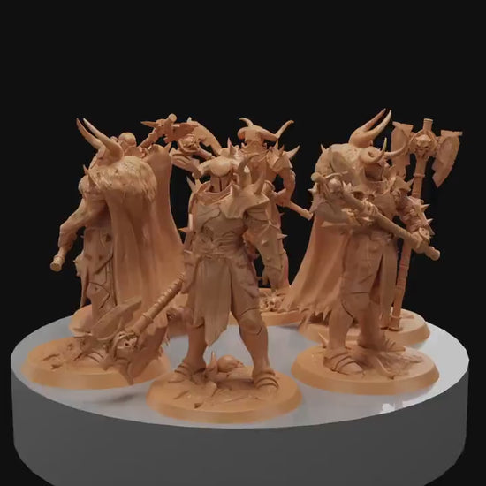 Axe Raiders, Rescale Miniatures | Dungeons and Dragons | Pathfinder | Table Top RPG | 3D Printed Model