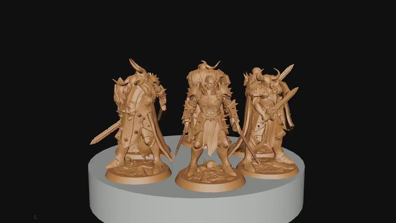 Sword Raiders, Rescale Miniatures | Dungeons and Dragons | Pathfinder | Table Top RPG | 3D Printed Model