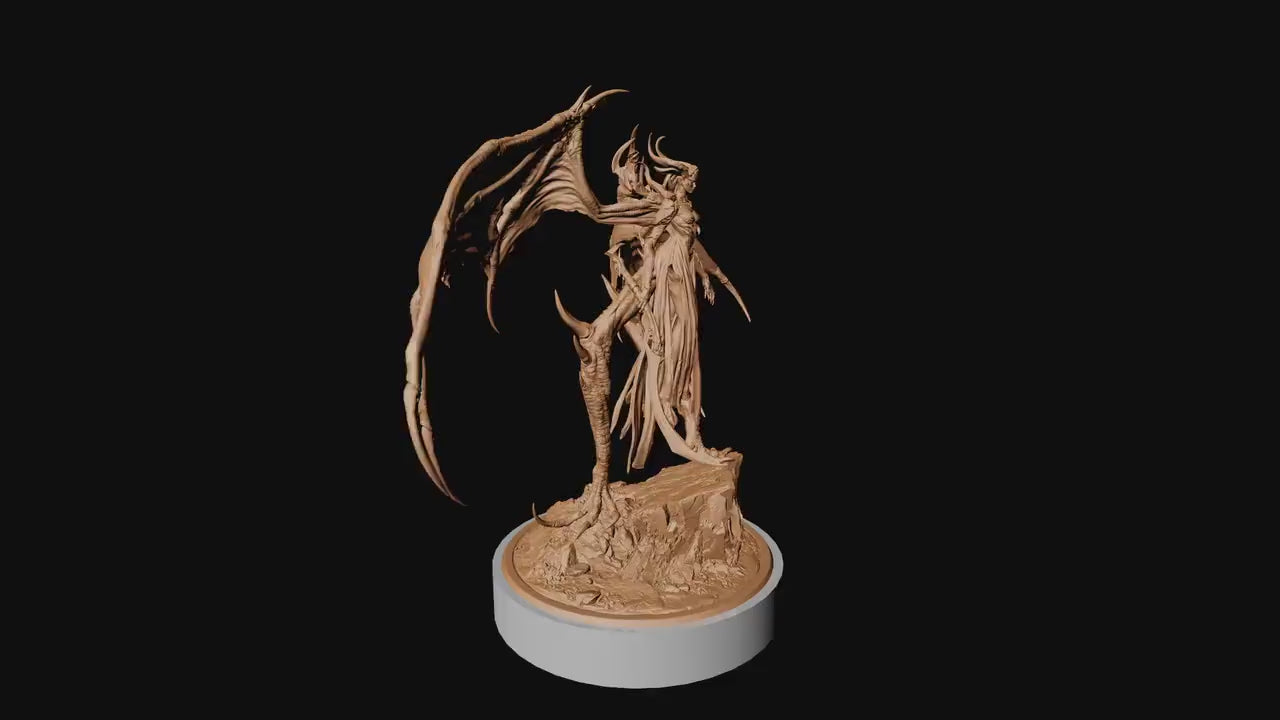 Lilith, Demon Queen  | Dungeons and Dragons | Pathfinder | Table Top RPG | 3D Printed Model
