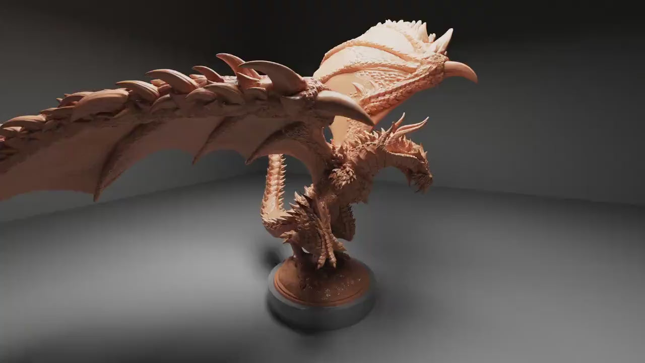 Bahamut, God Dragon,  | Dungeons and Dragons | Pathfinder | Table Top RPG | 3D Printed Model