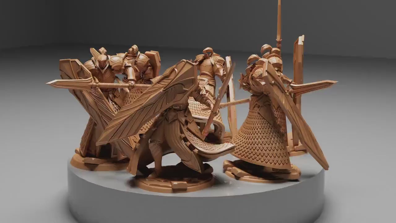 Pretorian Guards, Elvish Kingdom Nela Dan,  | Dungeons and Dragons | Pathfinder | Table Top RPG | 3D Printed Model