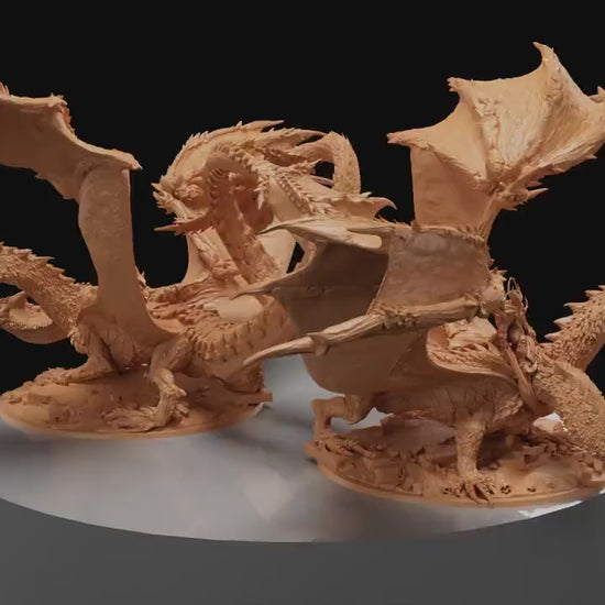 Bialmuth, Two Headed Dragon, Rescale Miniatures | Dungeons and Dragons | Pathfinder | Table Top RPG | 3D Printed Model