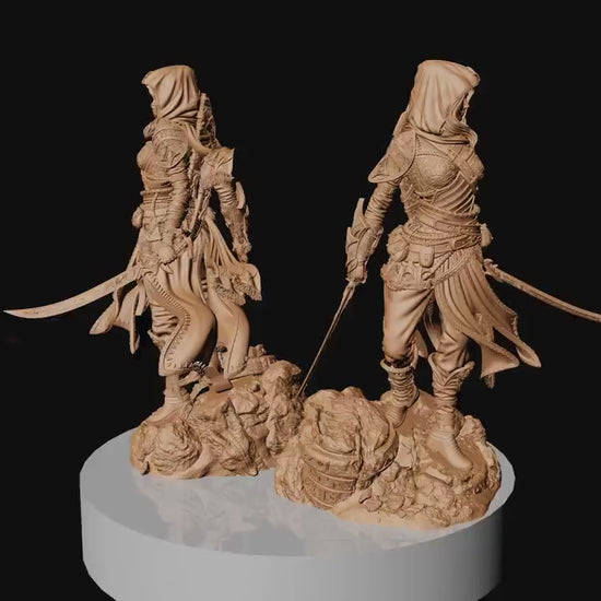 Artemesia, Assassin, Powerful NPC, Ernest Nemirovsky | Dungeons and Dragons | Pathfinder | Table Top RPG | 3D Printed Model