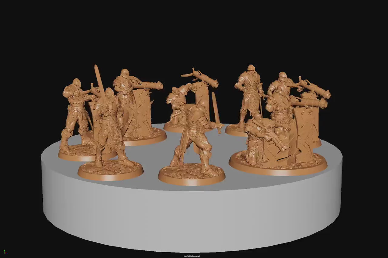 Knights of Valor, Pack 2, Unchained,  | Dungeons and Dragons | Pathfinder | Table Top RPG | 3D Printed Model