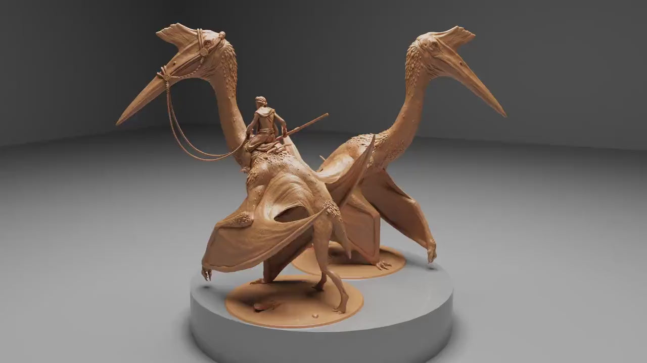 Quetzalcoatlus, Dinotopia, Lord of the Print | Dungeons and Dragons | Pathfinder | Table Top RPG | 3D Printed Model