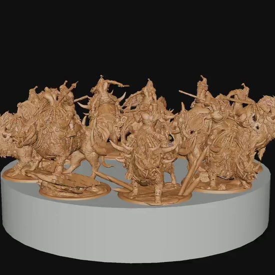 Hog Riders, Rescale Miniatures | Dungeons and Dragons | Pathfinder | Table Top RPG | 3D Printed Model