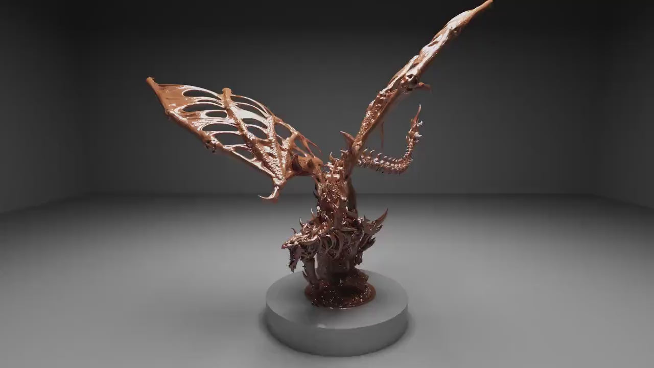 Undead Dragon, Skeleton Dragon,  | Dungeons and Dragons | Pathfinder | Table Top RPG | 3D Printed Model