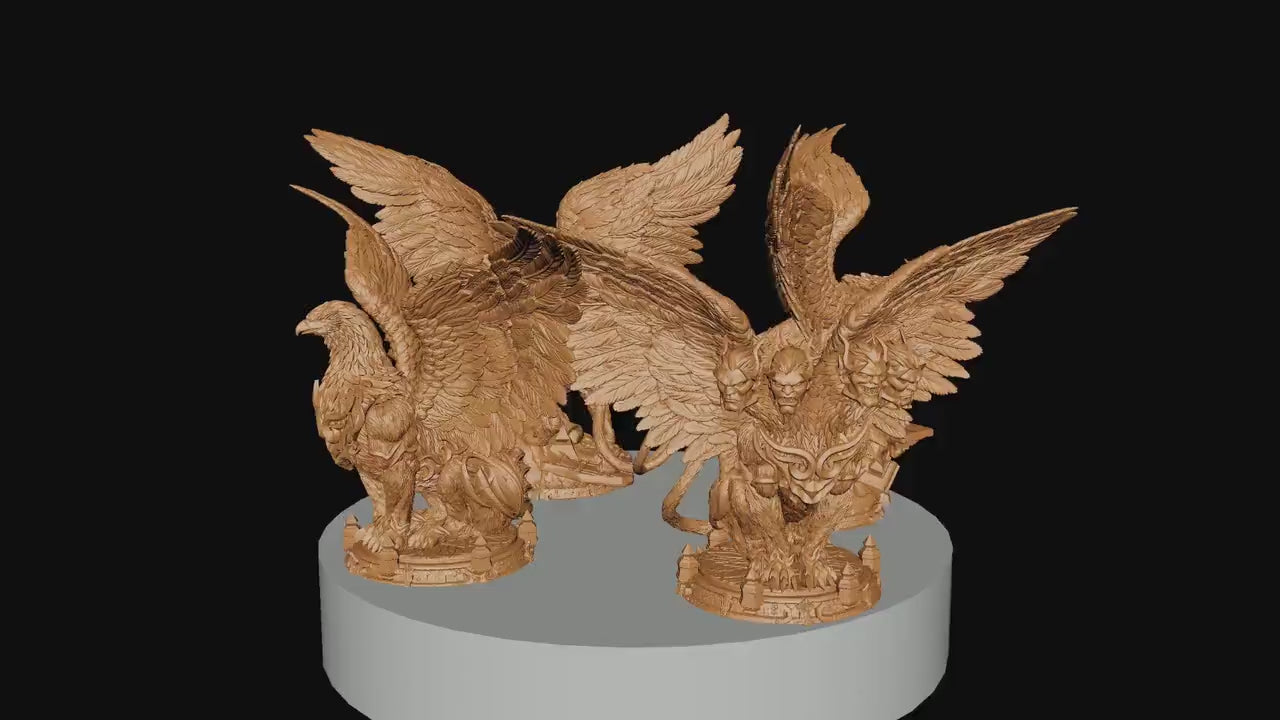 Hydra Sphynx, Witchsong Miniatures | Dungeons and Dragons | Pathfinder | Table Top RPG | 3D Printed Model