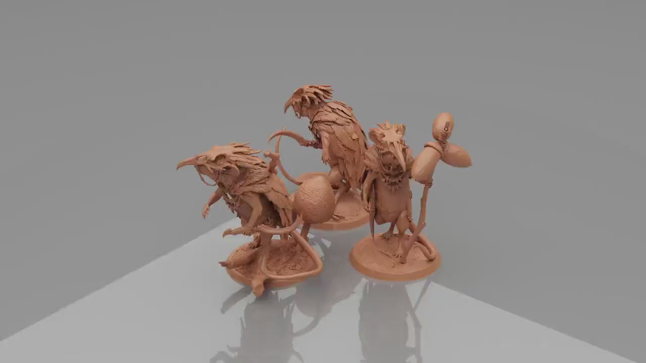 Shaman/Mage Adventurer Mice!, Archduke Mousin, Lord of the Print | Dungeons and Dragons | Pathfinder | Table Top RPG | 3D Printed Model