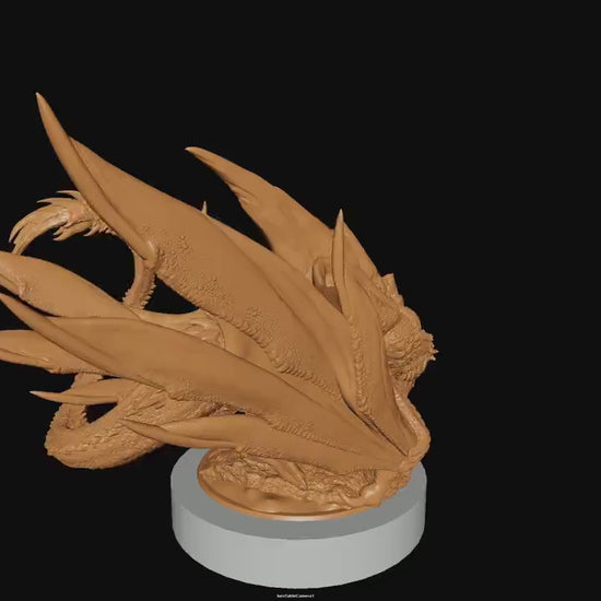 Sand Wyvern, Rescale Miniatures | Dungeons and Dragons | Pathfinder | Table Top RPG | 3D Printed Model