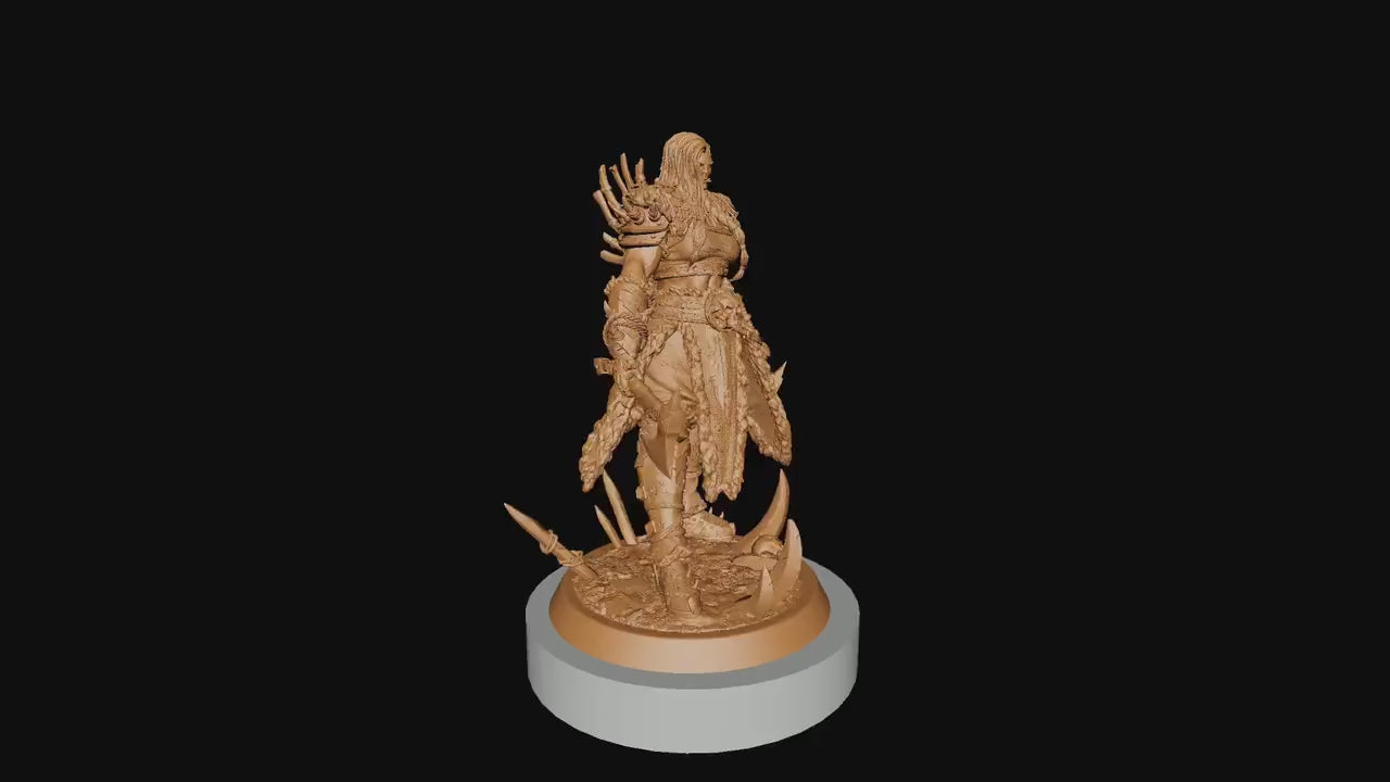 Queen Drakka, Rescale Miniatures | Dungeons and Dragons | Pathfinder | Table Top RPG | 3D Printed Model
