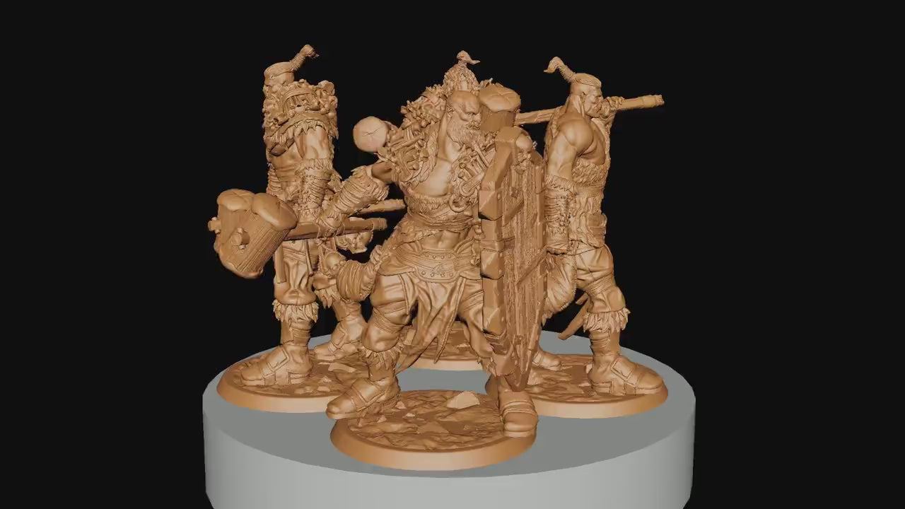 Orcs n' Smashers, Rescale Miniatures | Dungeons and Dragons | Pathfinder | Table Top RPG | 3D Printed Model