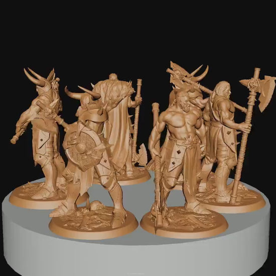 Axe Rangers, Rescale Miniatures | Dungeons and Dragons | Pathfinder | Table Top RPG | 3D Printed Model