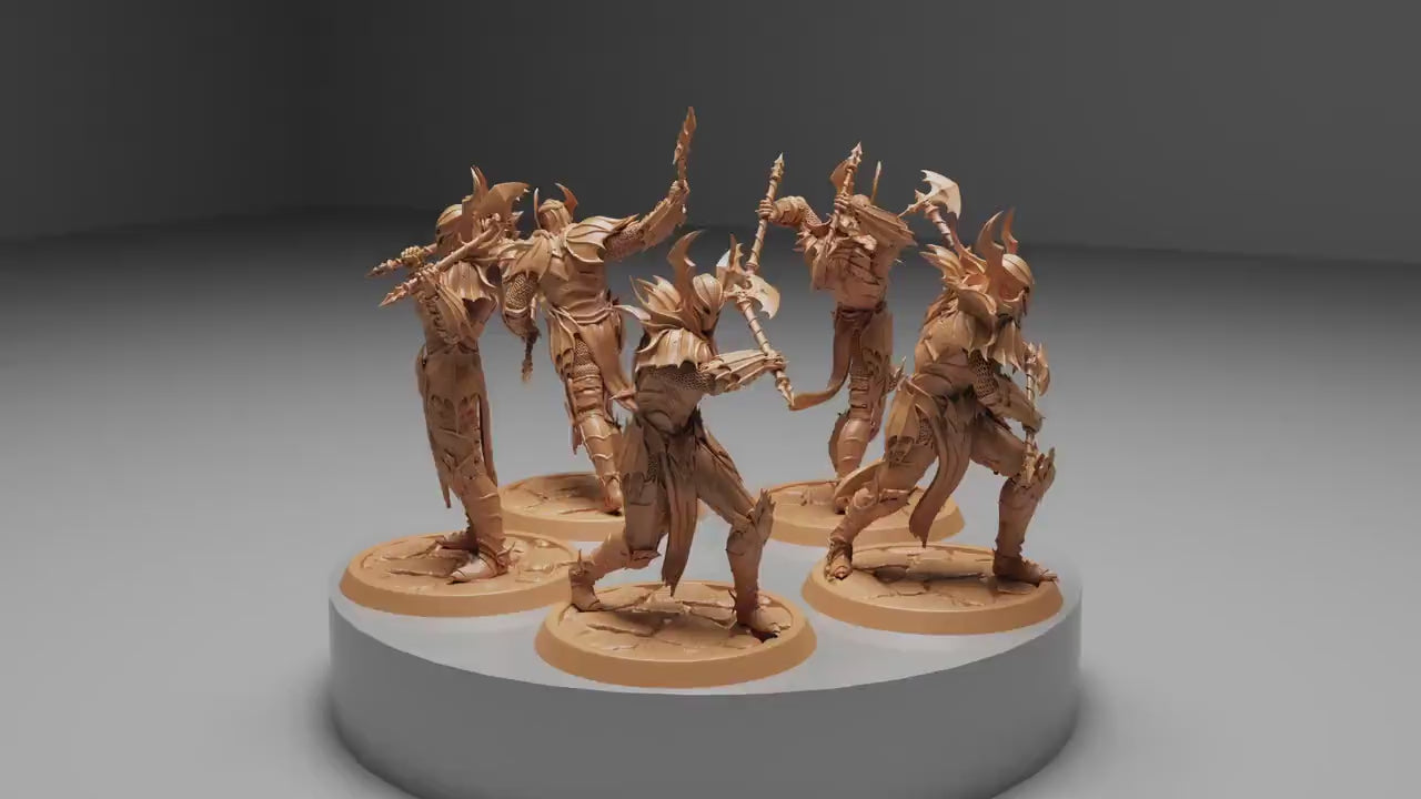 Blood knight Double Axe Squadron, Order Immortalis,  | Dungeons and Dragons | Pathfinder | Table Top RPG | 3D Printed Model
