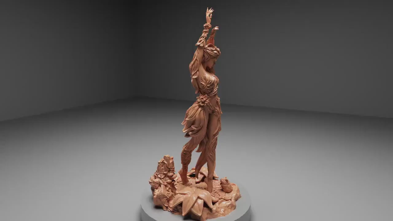 Eyrine the Elven Druid, Powerful NPC, Ernest Nemirovsky | Dungeons and Dragons | Pathfinder | Table Top RPG | 3D Printed Model