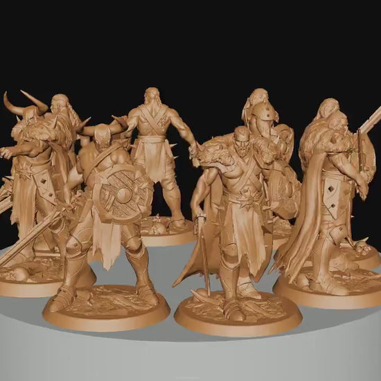 Sword Rangers, Rescale Miniatures | Dungeons and Dragons | Pathfinder | Table Top RPG | 3D Printed Model