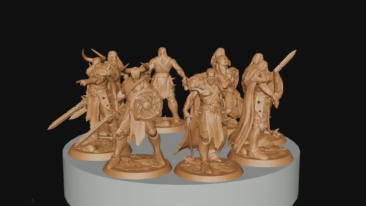 Sword Rangers, Rescale Miniatures | Dungeons and Dragons | Pathfinder | Table Top RPG | 3D Printed Model