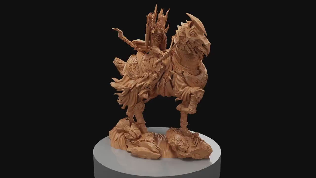 The Four Horsemen, Conquest, Mounted, Powerful NPC, Ernest Nemirovsky | Dungeons and Dragons | Pathfinder | Table Top RPG | 3D Printed Model