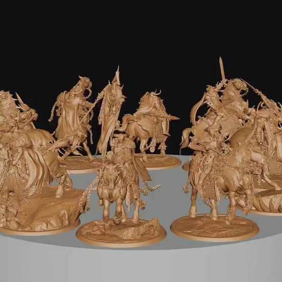 Unchained Riders, Rescale Miniatures | Dungeons and Dragons | Pathfinder | Table Top RPG | 3D Printed Model