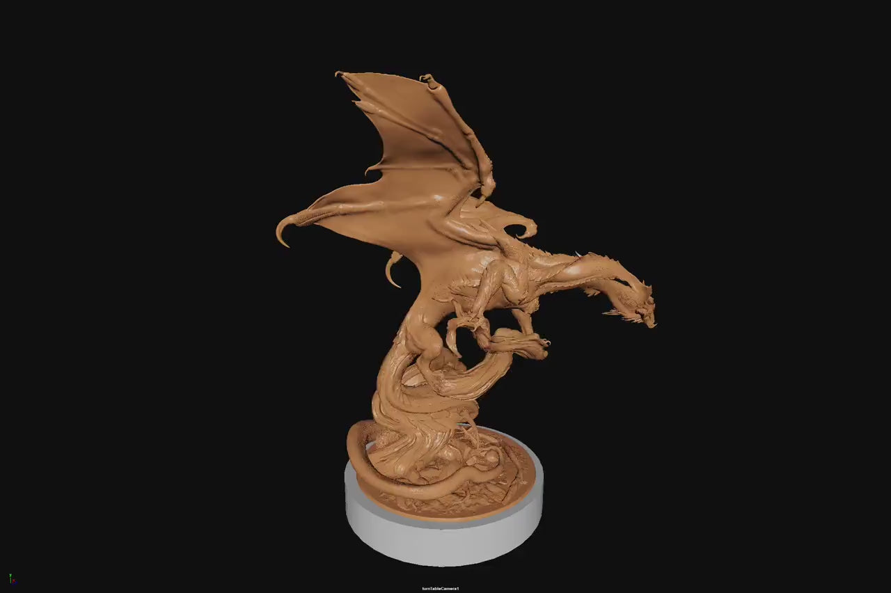 Chromatic Green Dragon,  | Dungeons and Dragons | Pathfinder | Table Top RPG | 3D Printed Model