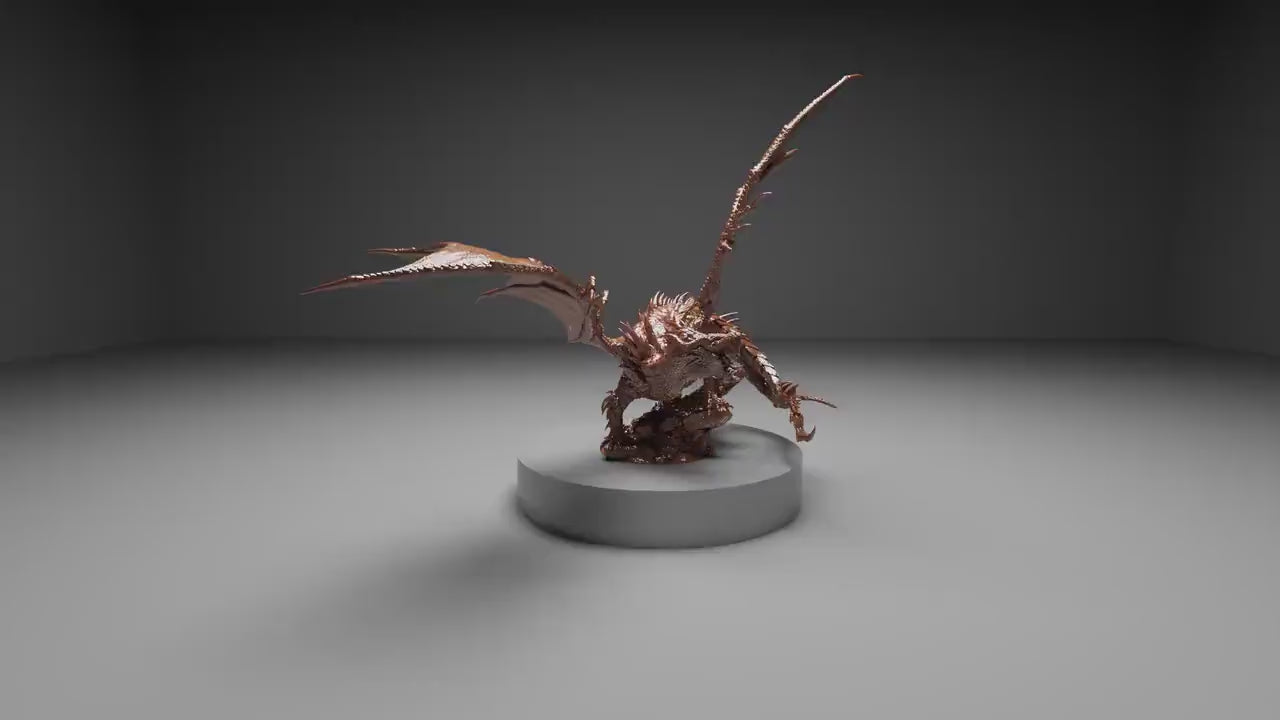 Tiamat (Single Headed Variant), God Dragon, Lord of the Print | Dungeons and Dragons | Pathfinder | Table Top RPG | 3D Printed Model