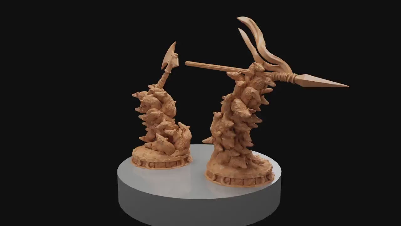 Rat Swarm, Witchsong Miniatures | Dungeons and Dragons | Pathfinder | Table Top RPG | 3D Printed Model
