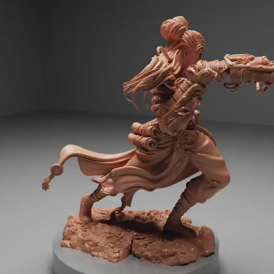 Kazue the Dragon Warrior, Powerful NPC, Ernest Nemirovsky | Dungeons and Dragons | Pathfinder | Table Top RPG | 3D Printed Model