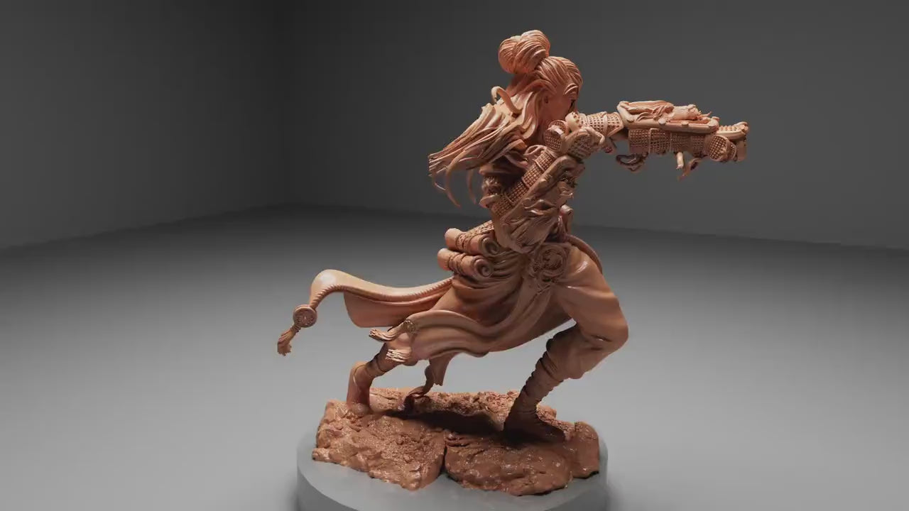 Kazue the Dragon Warrior, Powerful NPC, Ernest Nemirovsky | Dungeons and Dragons | Pathfinder | Table Top RPG | 3D Printed Model