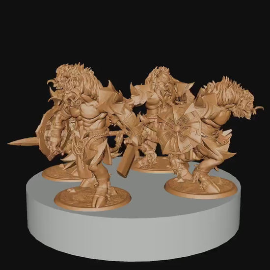 Minotaurs, Rescale Miniatures | Dungeons and Dragons | Pathfinder | Table Top RPG | 3D Printed Model