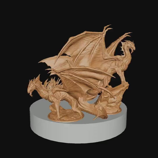 Silver Dragon, Lord War Dragon, Rescale Miniatures | Dungeons and Dragons | Pathfinder | Table Top RPG | 3D Printed Model