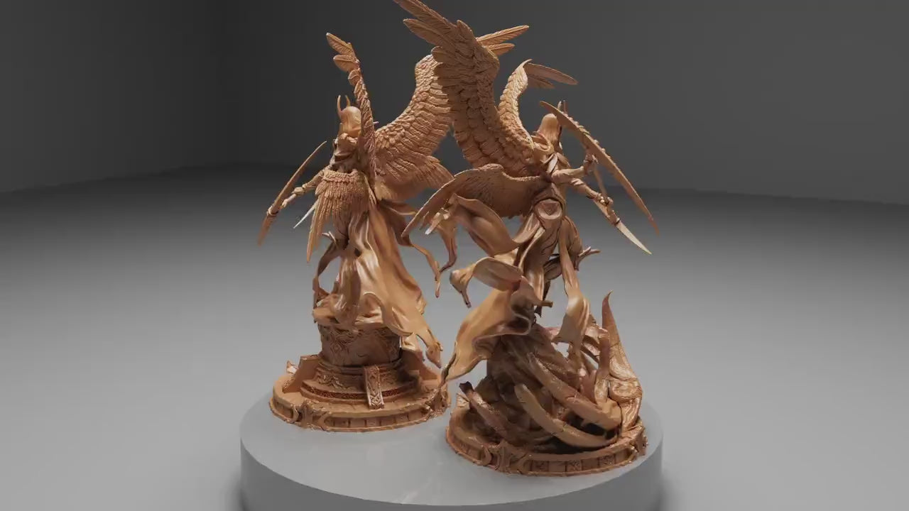 Moonlight Seraph, Witchsong Miniatures | Dungeons and Dragons | Pathfinder | Table Top RPG | 3D Printed Model