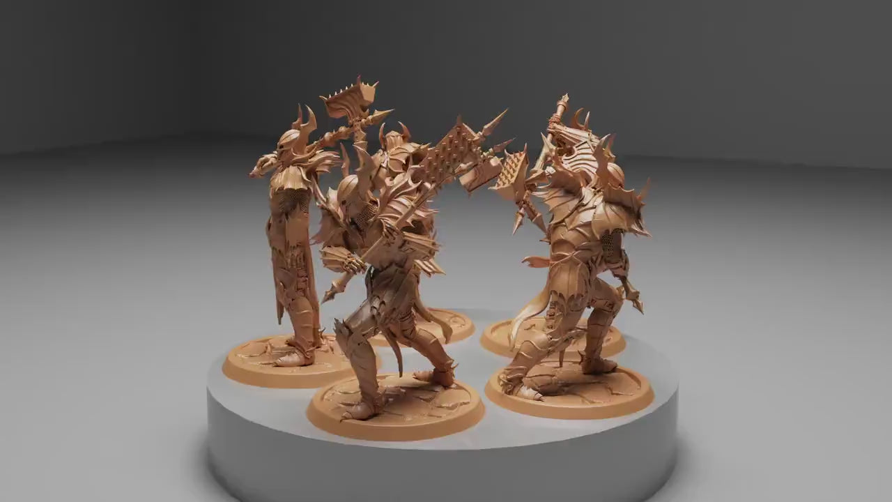 Blood knight Hammer Squadron, Order Immortalis,  | Dungeons and Dragons | Pathfinder | Table Top RPG | 3D Printed Model