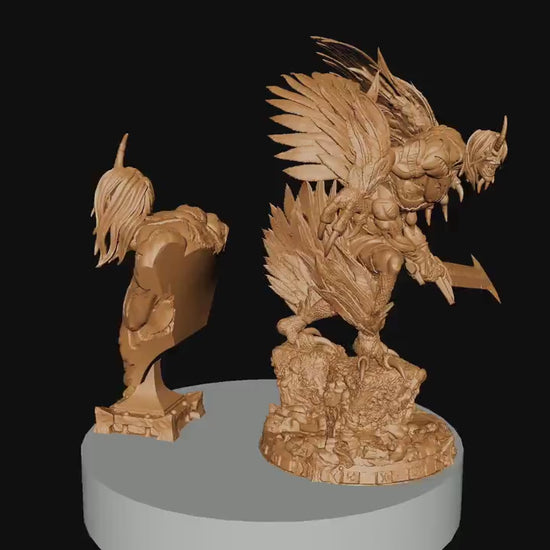 Champion of Wrath, Witchsong Miniatures | Dungeons and Dragons | Pathfinder | Table Top RPG | 3D Printed Model